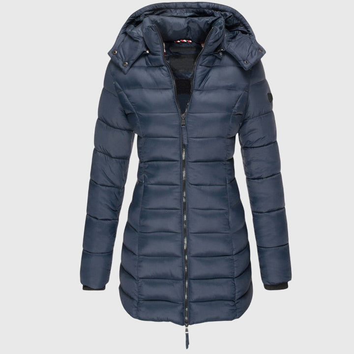 Elise™ - Giacca Lunga in Piuma Elegante