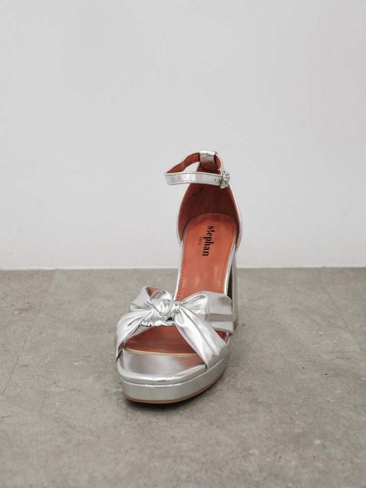 Scarpe con Plateau Argentate