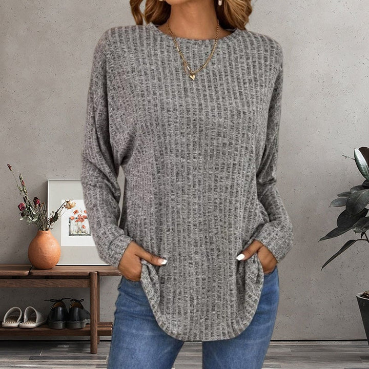 🌸Maglione Casual a Manica Lunga in Morbido Cotone Misto, Vestibilità Ampia e Disponibile in Vari Colori!