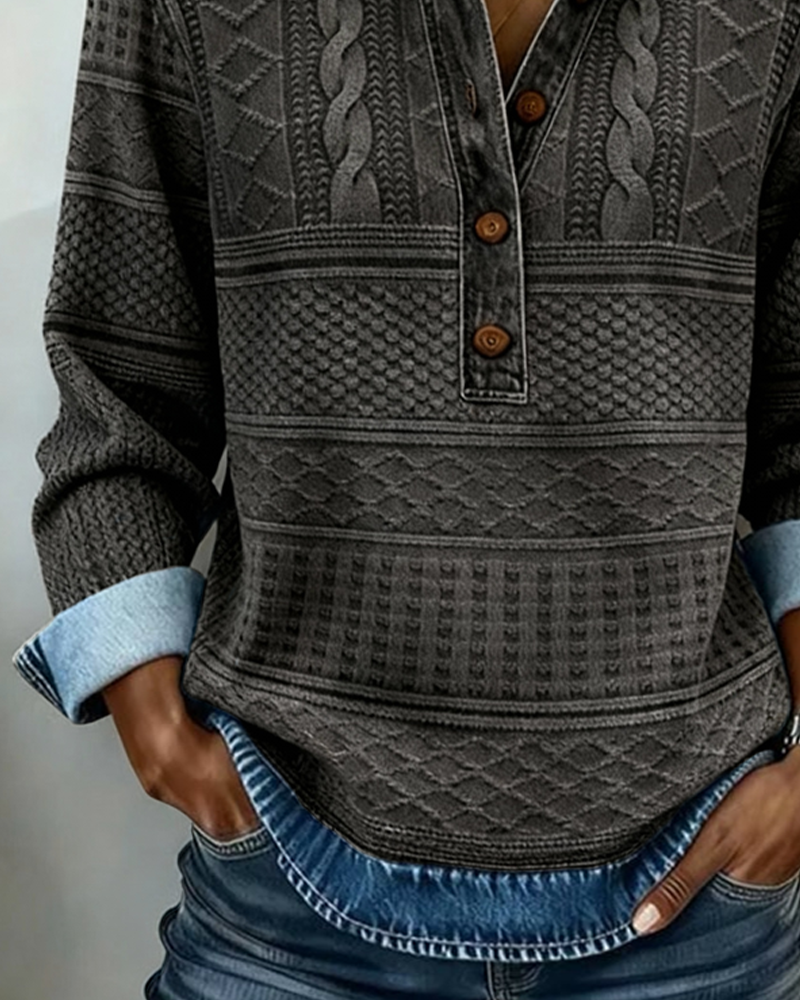 Dolores | Stylish Half-Button Fleece with Collar