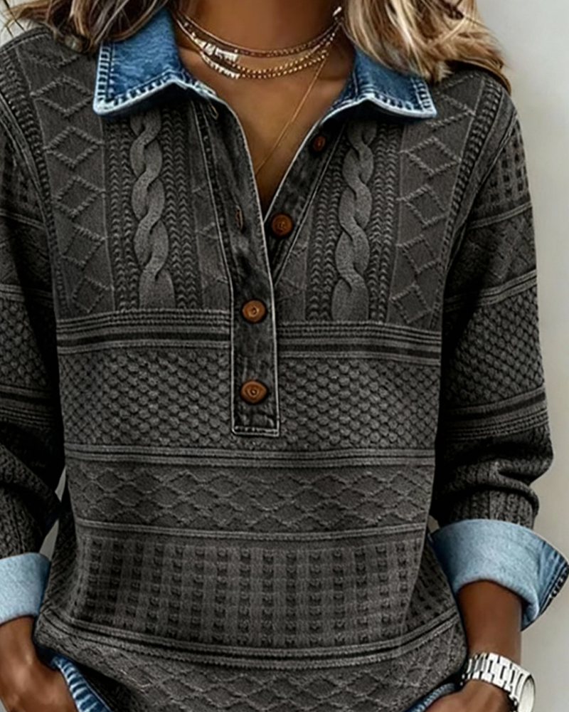 Dolores | Stylish Half-Button Fleece with Collar