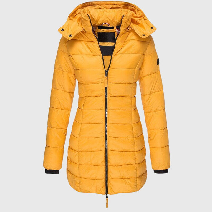 Elise™ - Giacca Lunga in Piuma Elegante