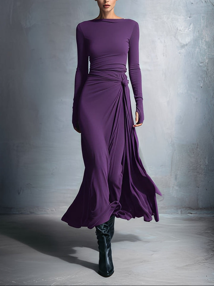 Vittoria · Abito maxi con nodo laterale