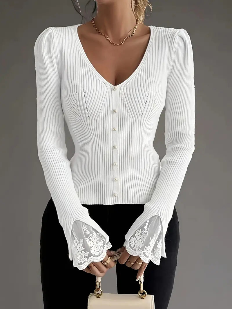 NÉLIA™|MAGLIA ELEGANTE SCOLLO V