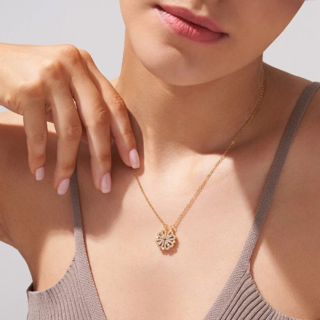 Elegante collana a forma di cuore portafortuna