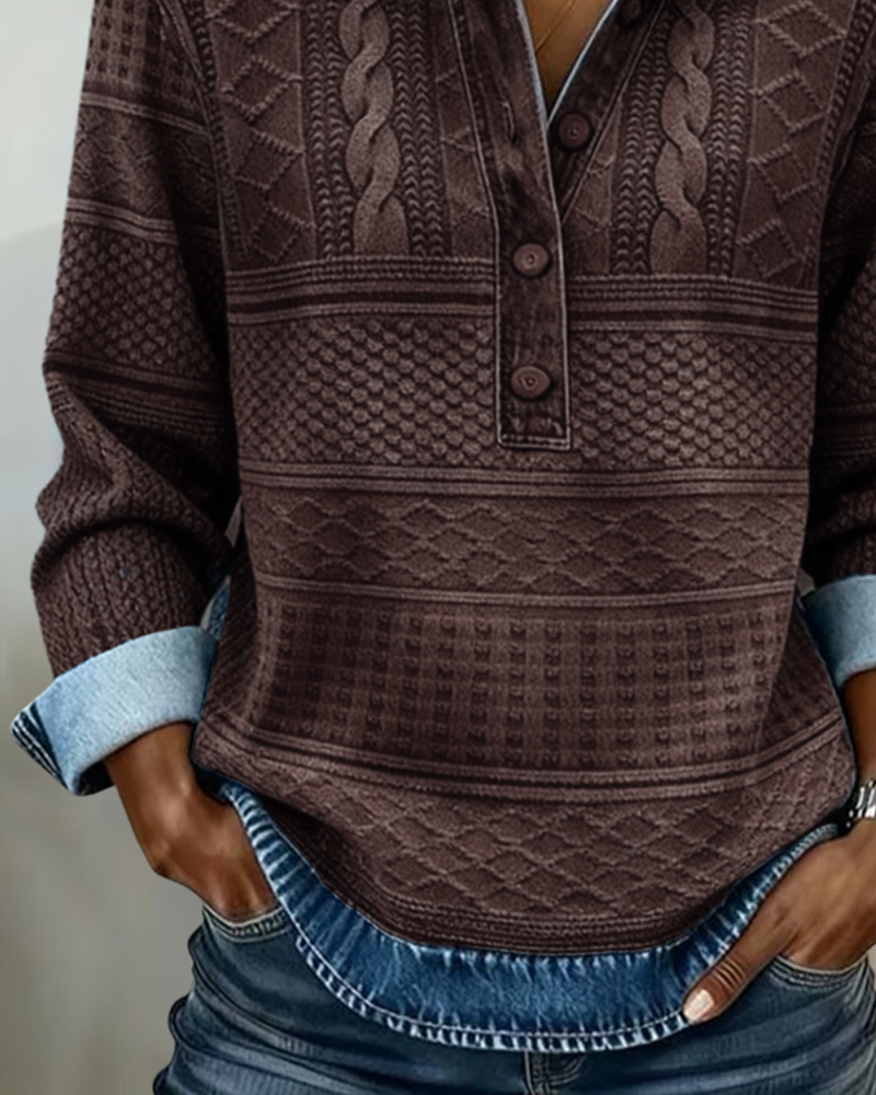 Dolores | Stylish Half-Button Fleece with Collar