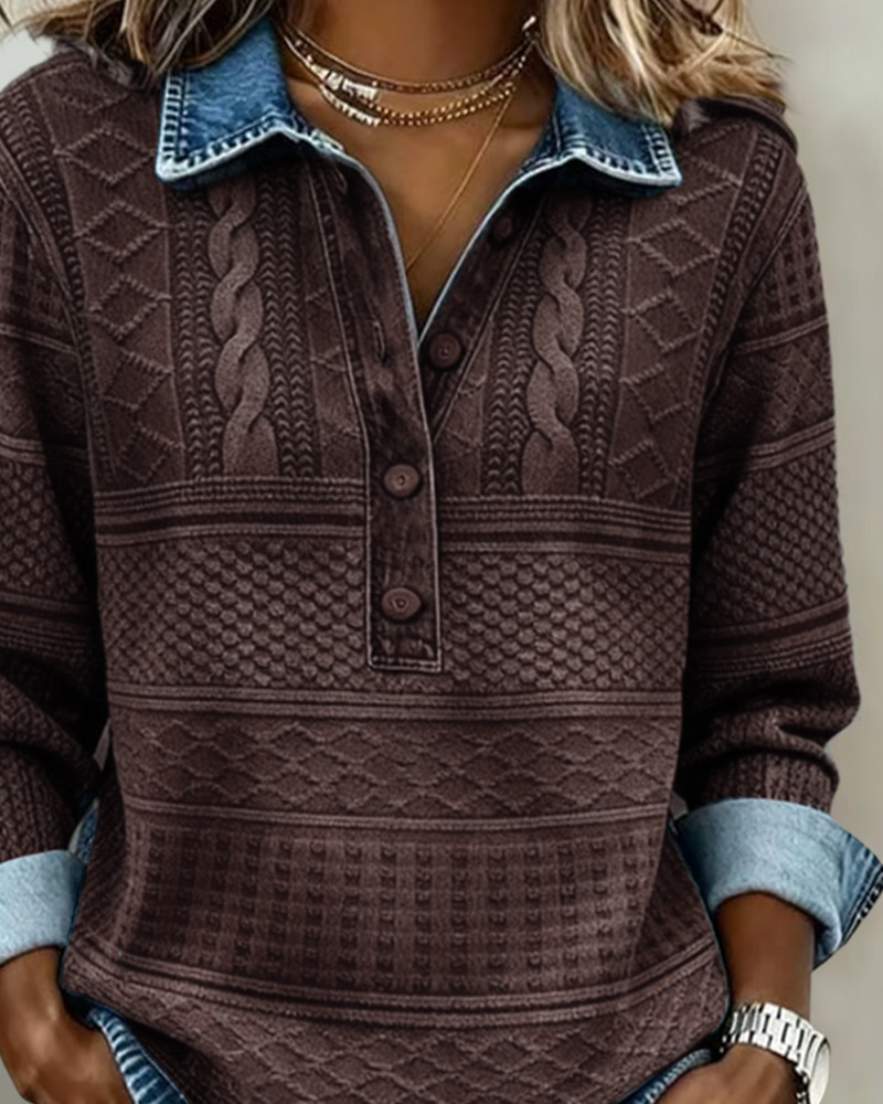 Dolores | Stylish Half-Button Fleece with Collar