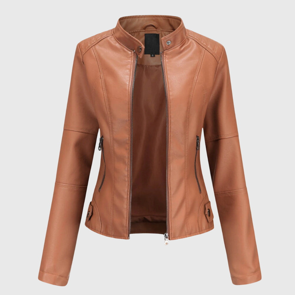 Giorgina™ - Elegante Giacca in Pelle per Donna