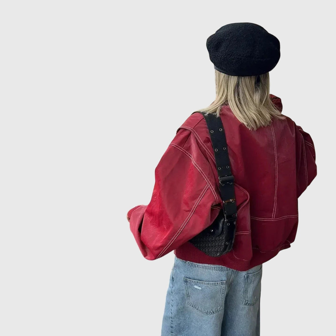 Faye™ - Giacca Oversize in Pelle
