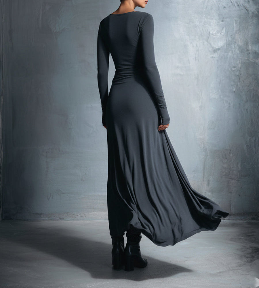 Vittoria - Abito maxi con nodo laterale