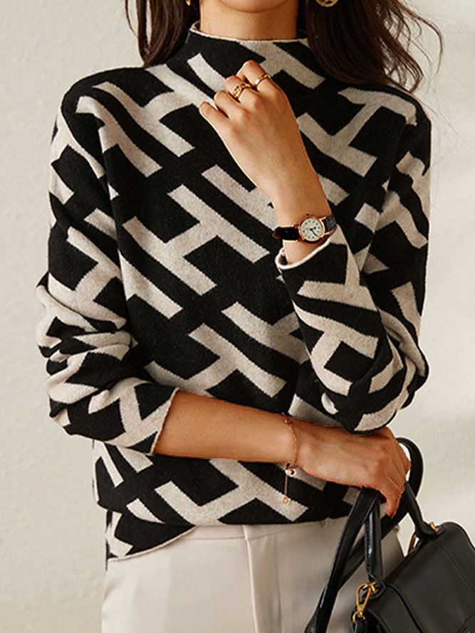 Jessy - Elegante Maglione con Collo Alto