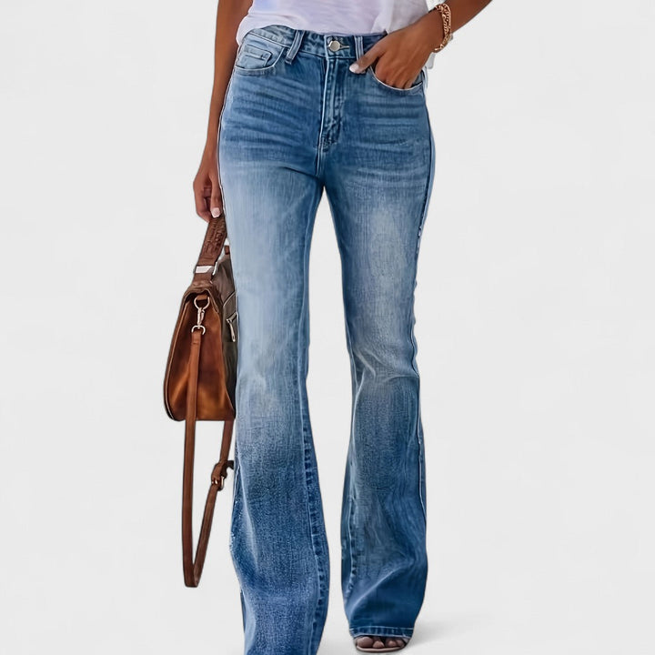 Jeans Flare Elasticizzati Retro Versatili Casual