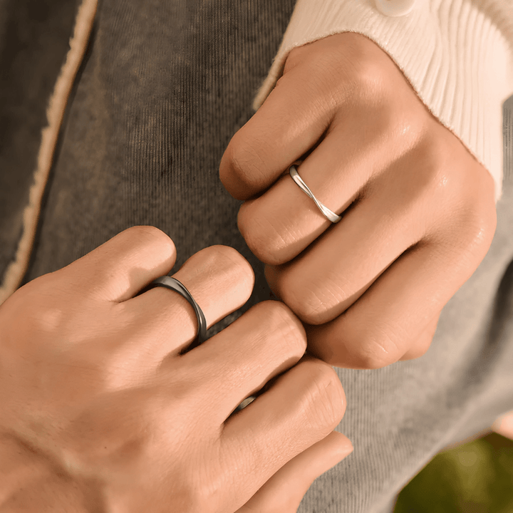 Set di Anelli Promessa d'Amore – Anelli Abbinati per Coppie