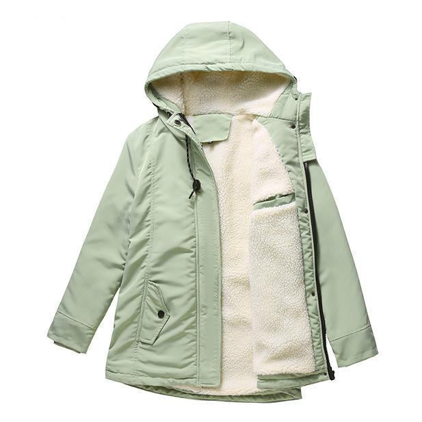 AMINA™ - Cappotto Invernale Spesso con Cappuccio e Fodera Trapuntata per Massimo Calore