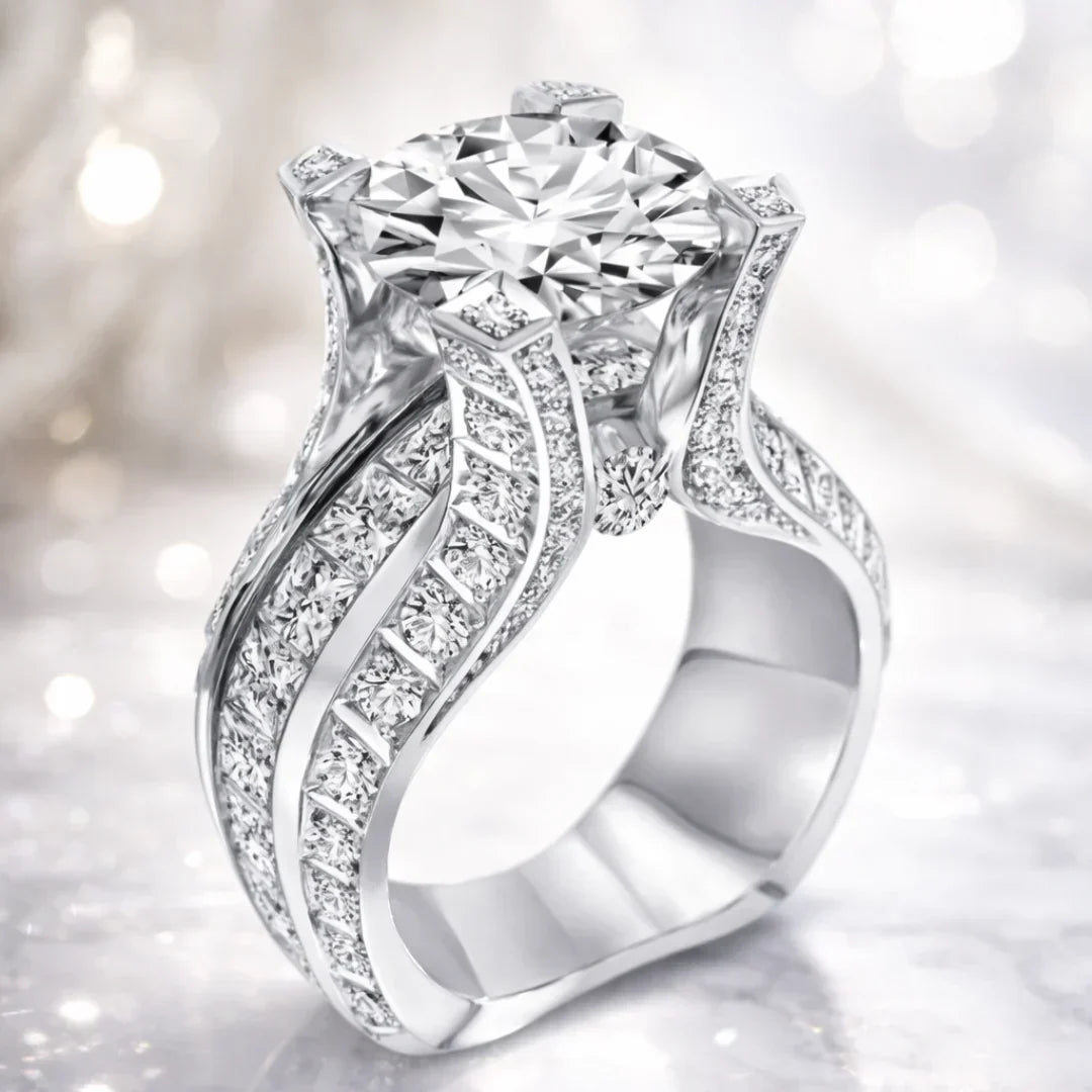 Set di anelli vintage con zirconia