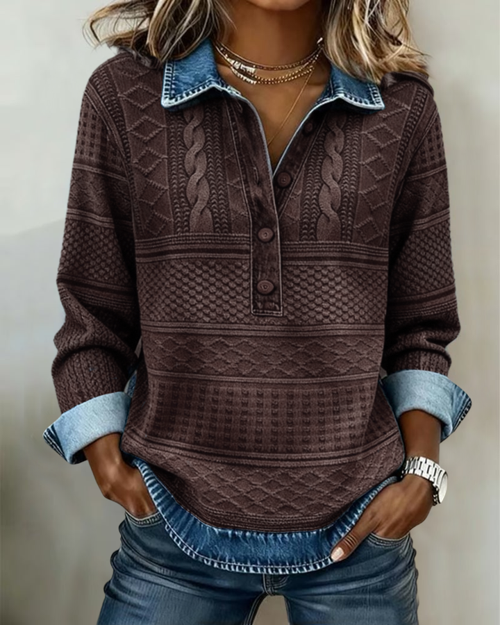Dolores | Stylish Half-Button Fleece with Collar