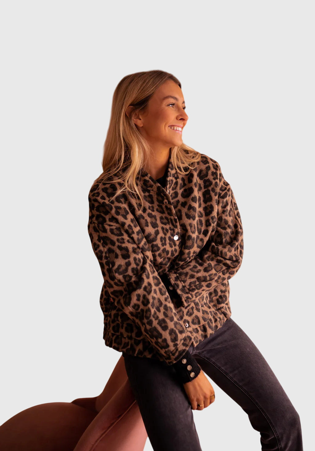 Elodie | Giacca Trendy con Motivo Leopardo