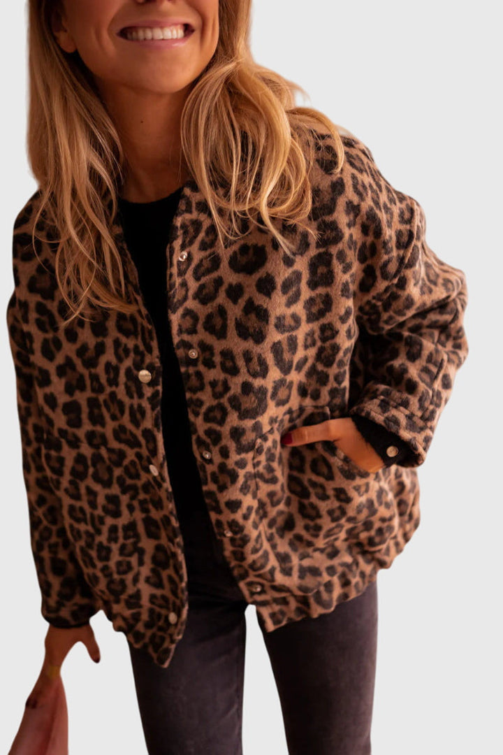 Elodie | Giacca Trendy con Motivo Leopardo