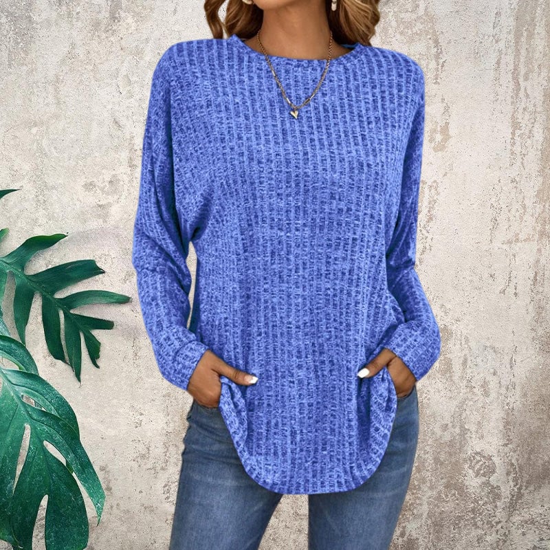 🌸Maglione Casual a Manica Lunga in Morbido Cotone Misto, Vestibilità Ampia e Disponibile in Vari Colori!