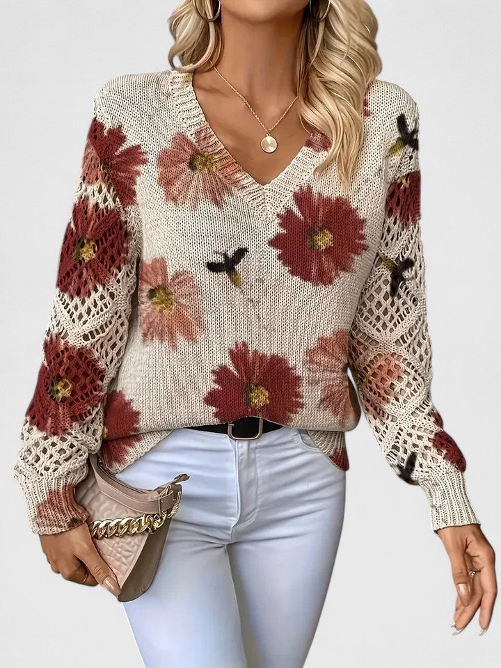 ORNELLA™|MAGLIONE FLOREALE