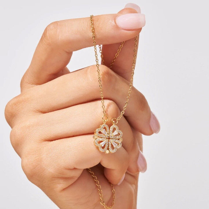 Elegante collana a forma di cuore portafortuna