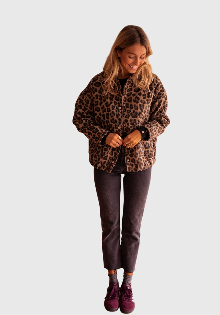 Elodie | Giacca Trendy con Motivo Leopardo