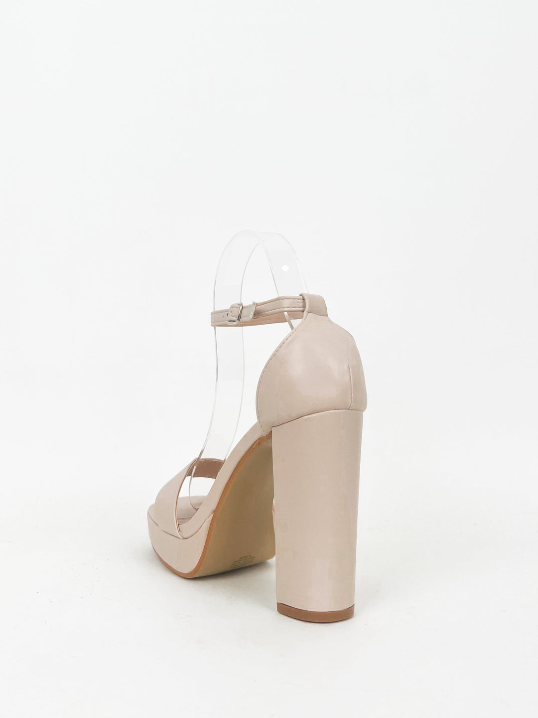 Sandali a fascia con tacco nude