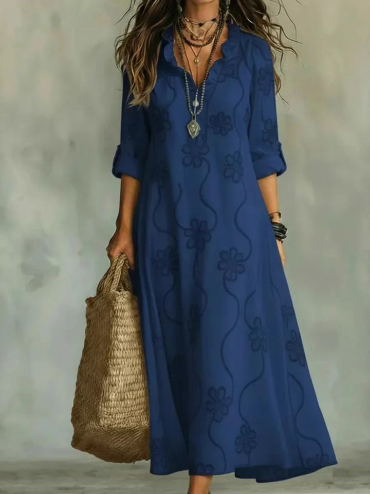 Bianca | Abito Maxi Ricamato Bohemien