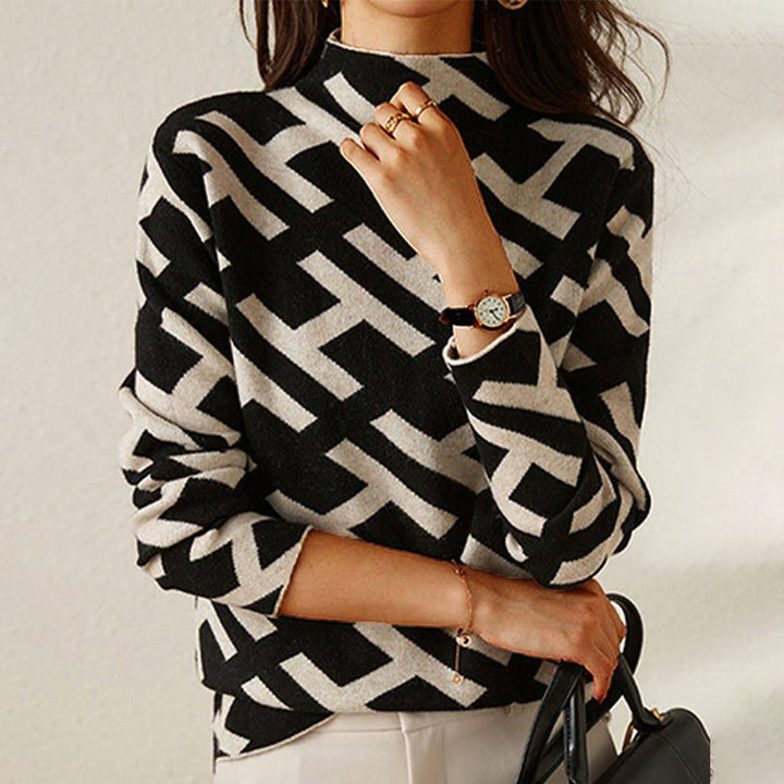 Jessy - Elegante Maglione con Collo Alto