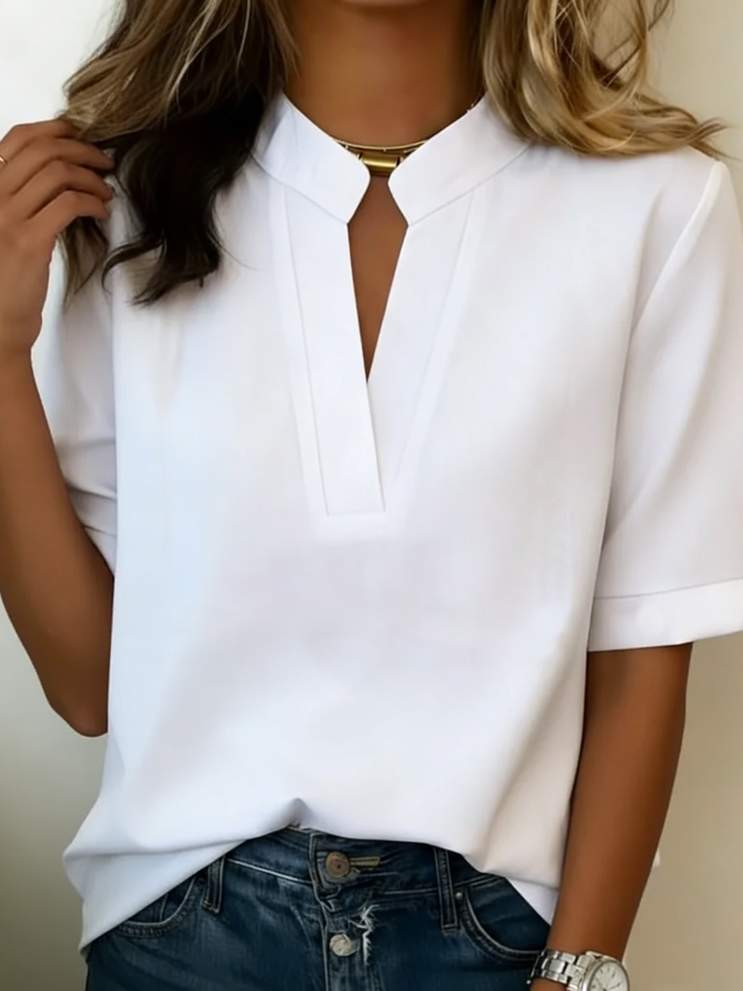 Élise — Blusa elegante con colletto raffinato