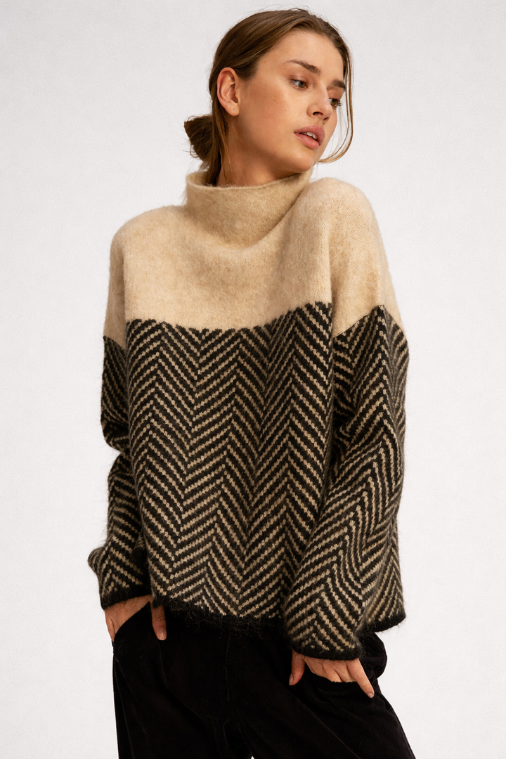 Gabrielle - Maglione Couture con Collo Alto