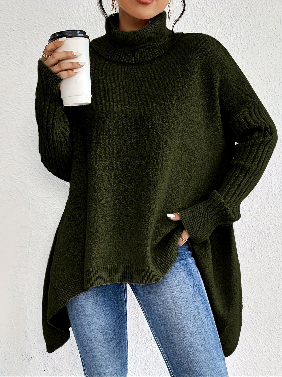 ODETTE™|MAGLIONE DOLCEVITA OVER