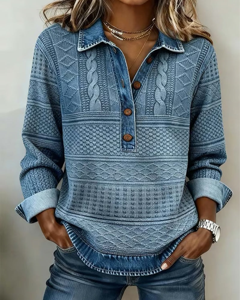 Dolores | Stylish Half-Button Fleece with Collar