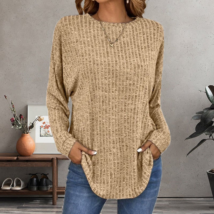 🌸Maglione Casual a Manica Lunga in Morbido Cotone Misto, Vestibilità Ampia e Disponibile in Vari Colori!