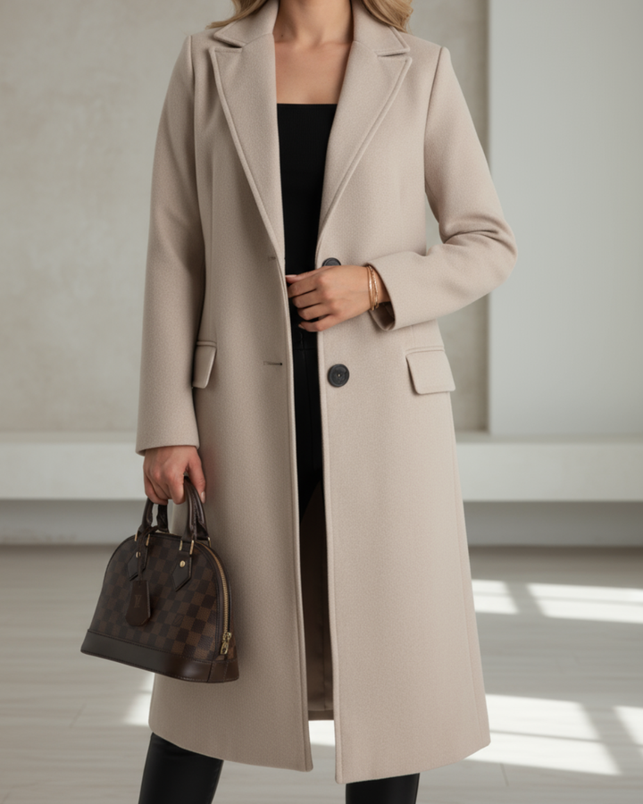 Judith | Elegante Cappotto Lungo in Lana di Alta Qualità