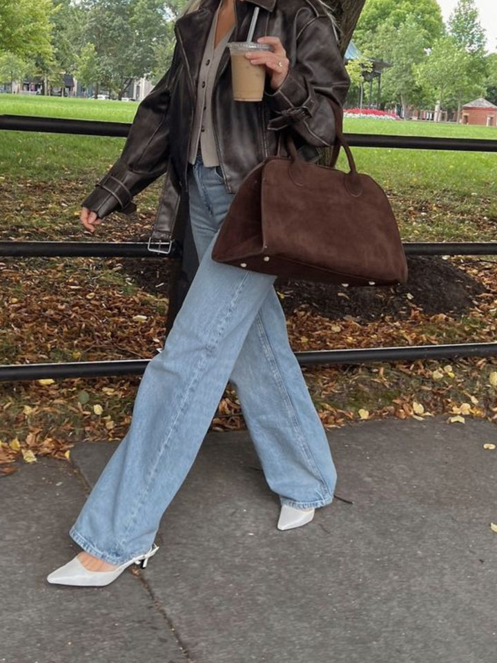Rosalia - Borsa in pelle scamosciata