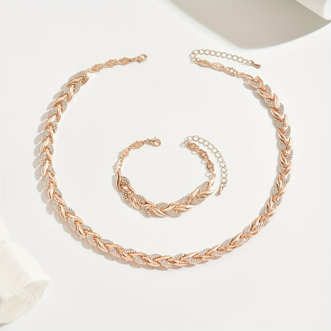 Elegante set a coda di pesce con vetro e gemme