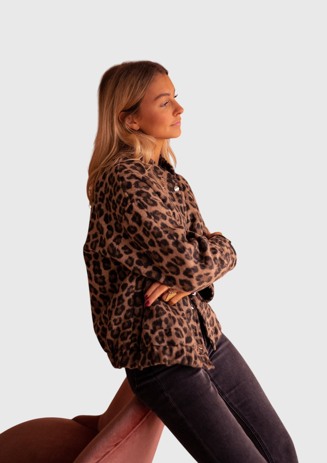 Elodie | Giacca Trendy con Motivo Leopardo