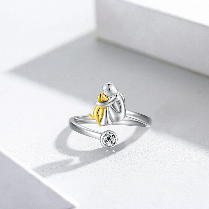 Anello regolabile in argento sterling 925 con zirconia – Artigianale