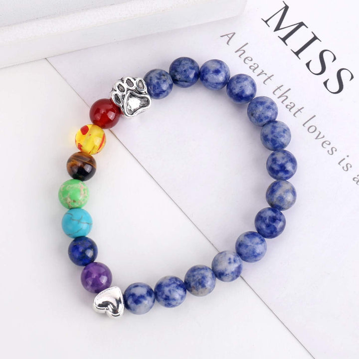 Braccialetto souvenir del Ponte Arcobaleno – Set di 7 perline dei chakra