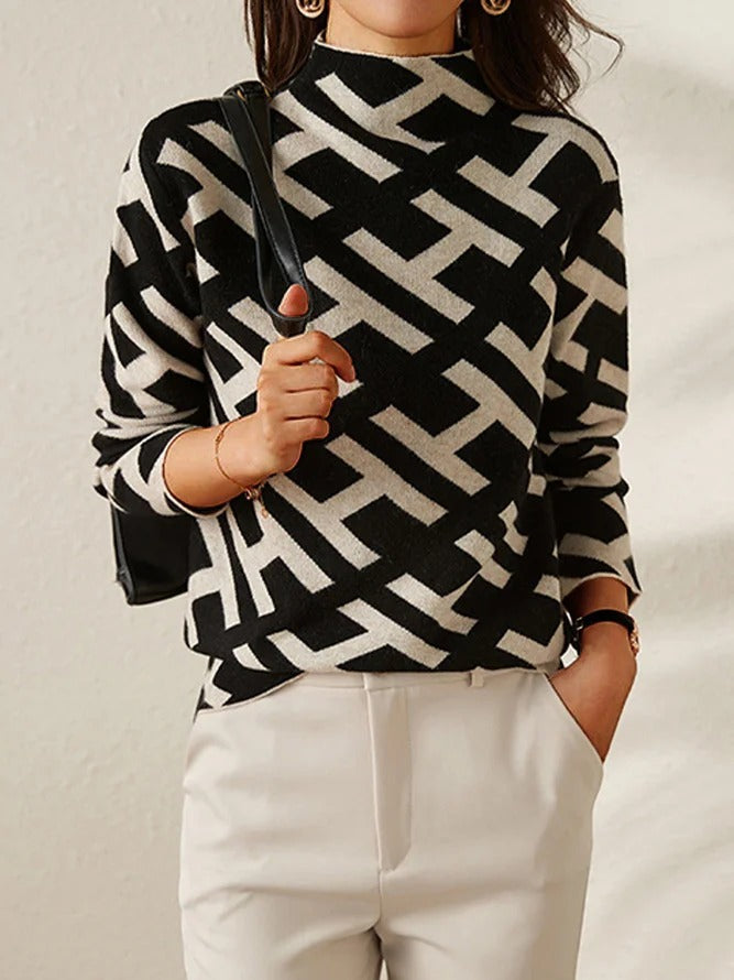 Jessy - Elegante Maglione con Collo Alto