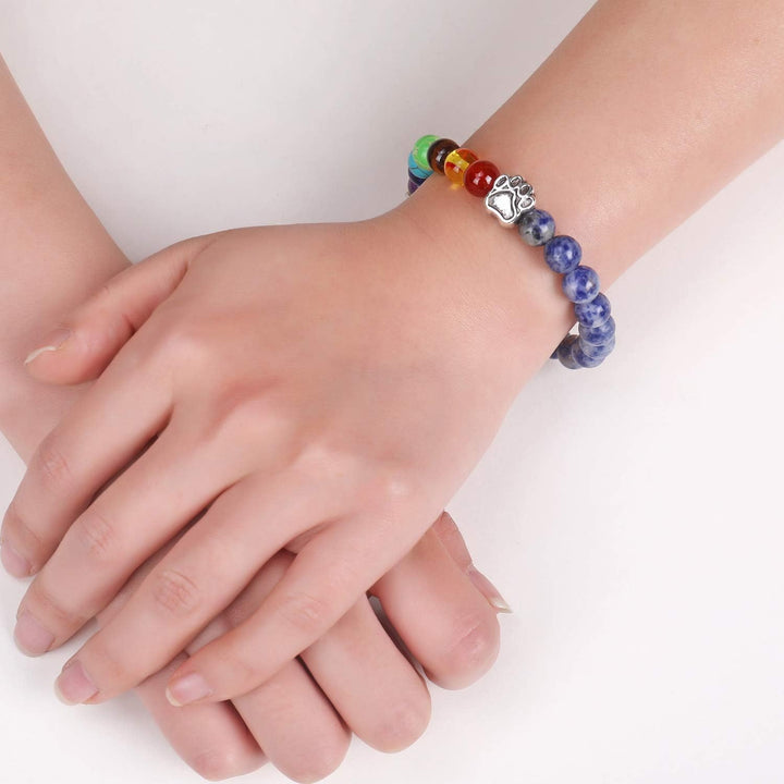 Braccialetto souvenir del Ponte Arcobaleno – Set di 7 perline dei chakra