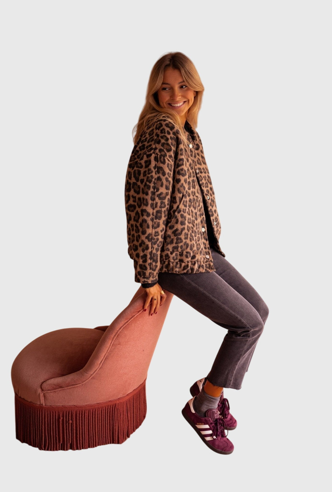 Elodie | Giacca Trendy con Motivo Leopardo
