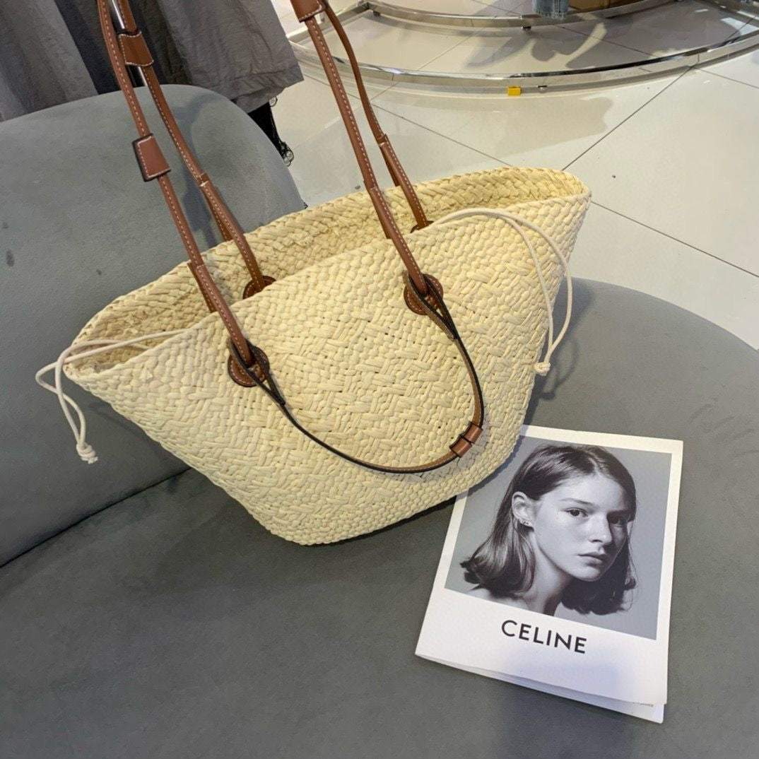 Le Borse "Riviera" — Cesto Intrecciato in Raffia