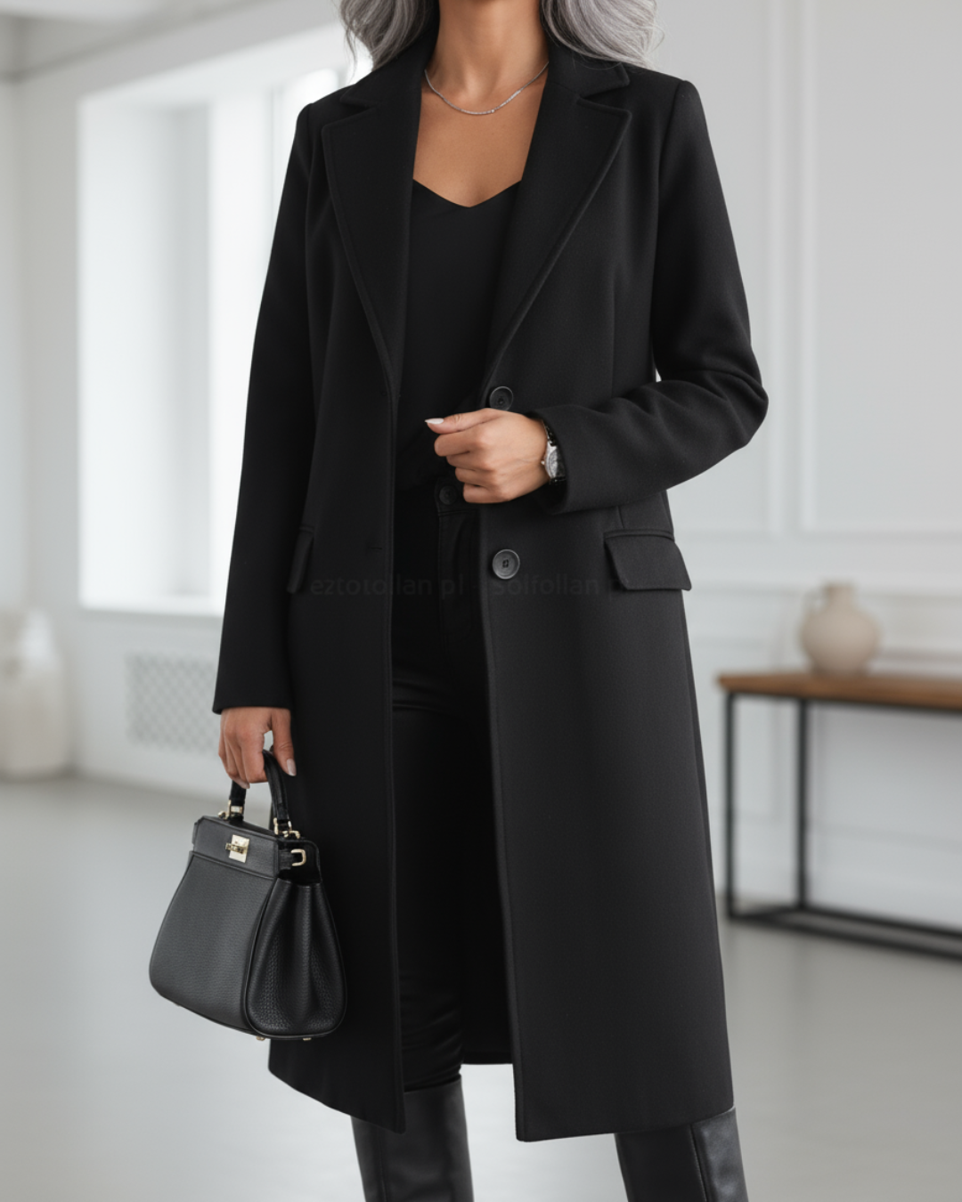 Judith | Elegante Cappotto Lungo in Lana di Alta Qualità