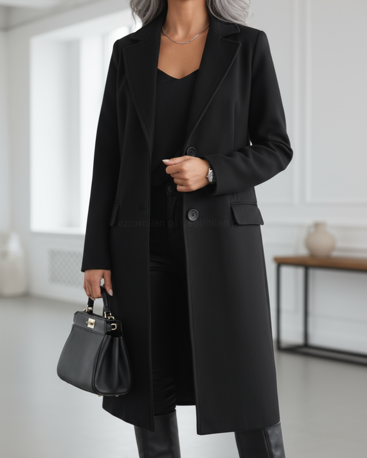 Judith | Elegante Cappotto Lungo in Lana di Alta Qualità