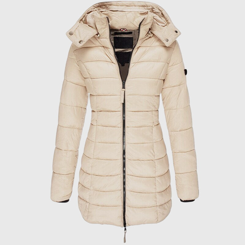 Elise™ - Giacca Lunga in Piuma Elegante