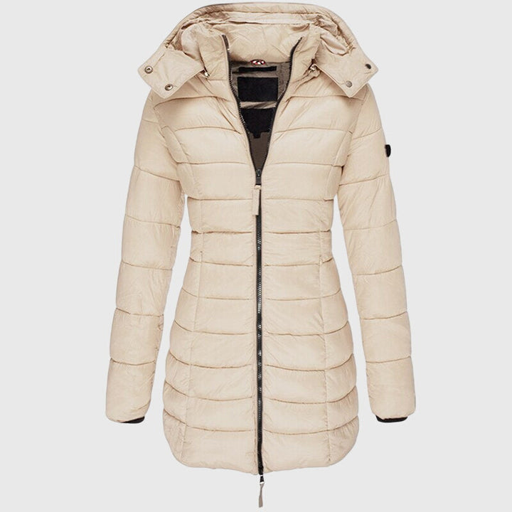 Elise™ - Giacca Lunga in Piuma Elegante