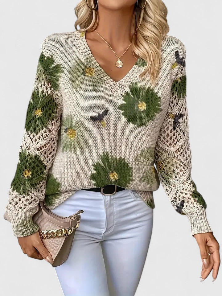 ORNELLA™|MAGLIONE FLOREALE