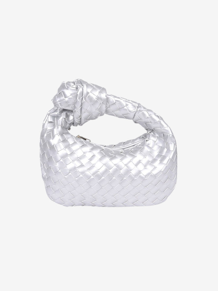 Mini Borsa con Manico Intrecciato in Marigold